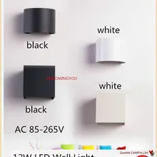 Вы 1 шт. 7 Вт 12 Вт светодиодный настенный светильник Открытый водонепроницаемый IP65 Современный короткий куб регулируемые настенные лампы для гостиной крыльца садовая лампа