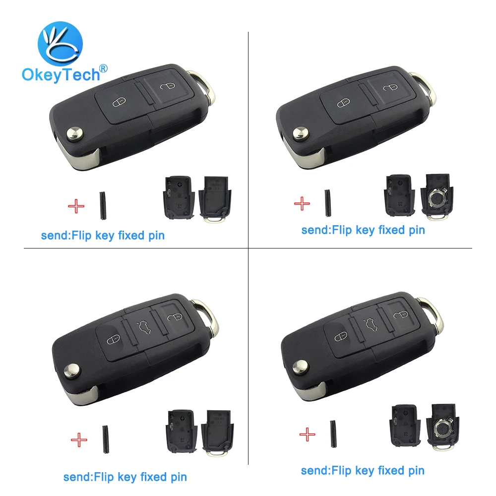 OkeyTech для VW Volkswagen MK4 Bora Golf Passat Polo камера Touran Seat Skoda чехол ключей 2/3 кнопочный