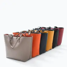Black 2016 bags handbags women famous brands casual Tote with little bag lady summer office shoulder leather bags women