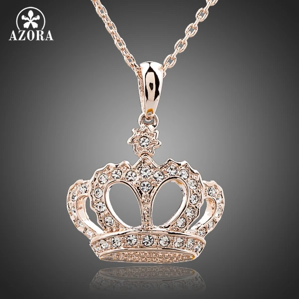 Ювелирное изделие с австрийским кристаллом Stellux розовое золото TN0095|necklace a|pendant