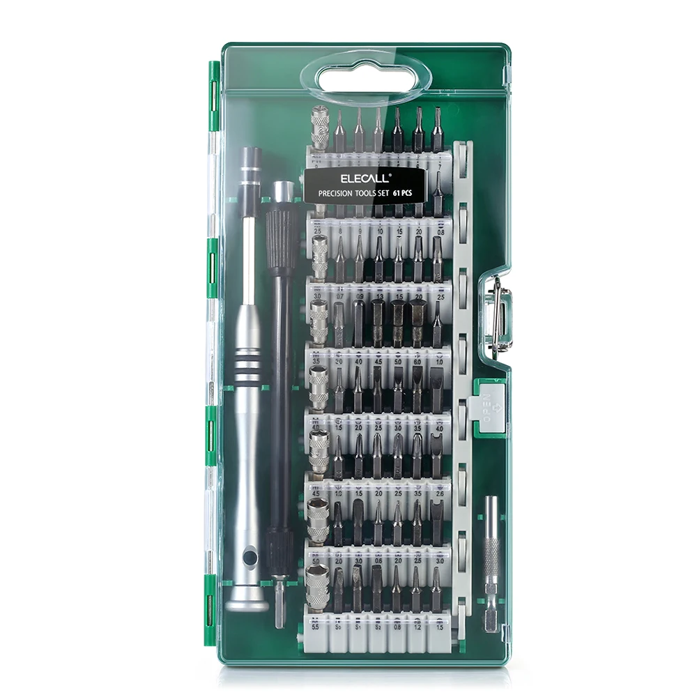 

60 in 1 Screwdriver Tool Kit Magnetic Screw driver Set for Cell Phone Tablet Compact Repair Maintenance With Case
