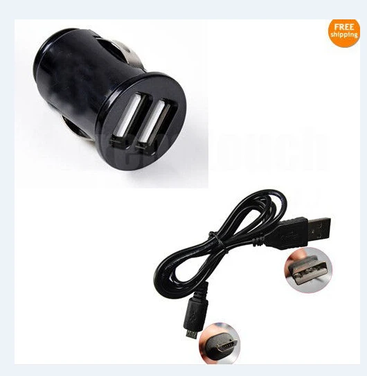 A297FreeShipping NEW Data Cable+Double USB Car Charger for Nokia E5 E5-00 | Мобильные телефоны и аксессуары