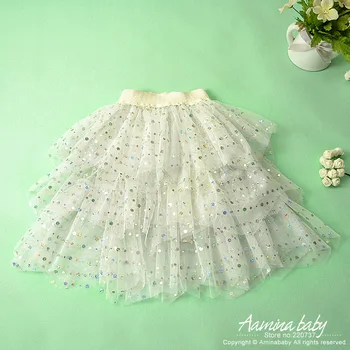

Sequins Layer Baby girls Tutu Skirt Pettiskirt for kids summer Fluffy Dance Skirts For Girls wholesale kids toddler clothes