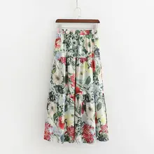Горячая Распродажа XD45-2202 Европейская и американская модная юбка с цветочным принтом