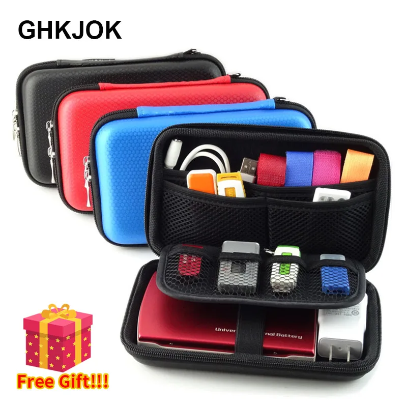 

2.5 inch Large Cable Organizer Bag Carry Case HDD USB Flash Drive Memory Card Phone Power Bank 3DS game Power Bank bag