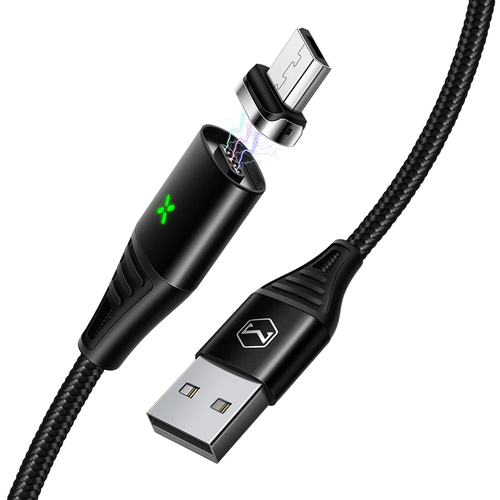 Mcdodo микро Магнитный USB кабель 3A Быстрая зарядка QC 4,0 для samsung S7 Xiaomi Redmi Note 5 Pro планшет Android, телефон шнур зарядного устройства - Цвет: Micro Black
