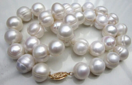 

Jewelr 006452 HUGE AAA+ 11-13MM South Sea White Baroque Pearl Necklace