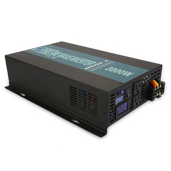 Off Grid Pure Sine Wave Power Inverter 3000W 12V to 220V Backup Power Solar Inverter Generator 24V/48V DC to 120V/230V/240V AC 5