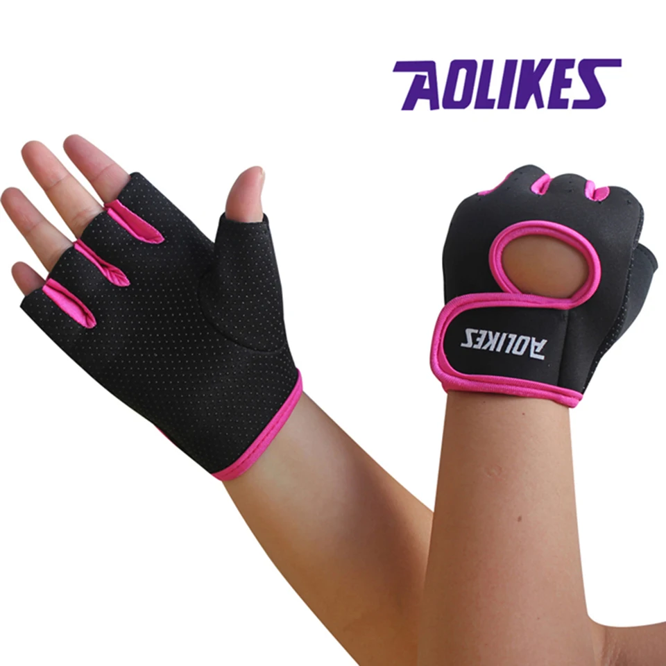 1 Pair Anti-skid Multifunction Gym Body Building Sports Fitness Weight Lifting Gloves Custom Fitness Exercise Training Gloves