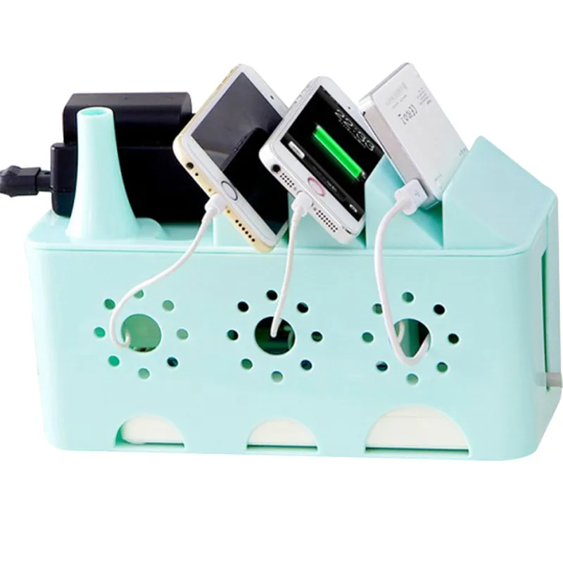 

Power Strip Storage Box Plastic Wire Storage Box Power Line Storage Organizer Cable Collect Case Junction Box Phone Racks