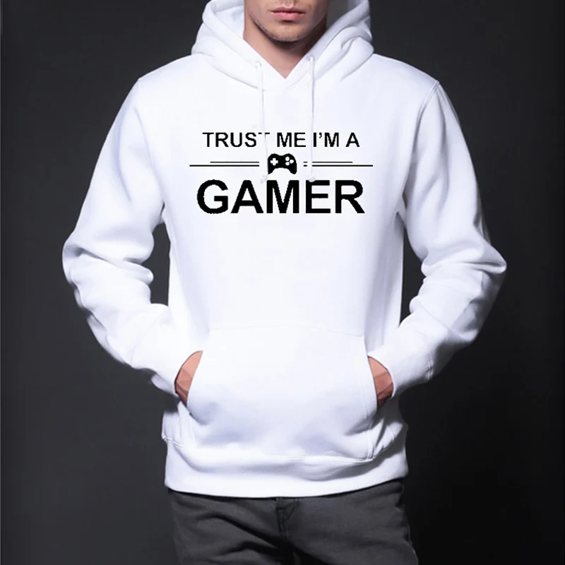 Мужские толстовки с забавным принтом TRUST ME A GAMER хлопковые флисовые для PS4 XBOX Осень