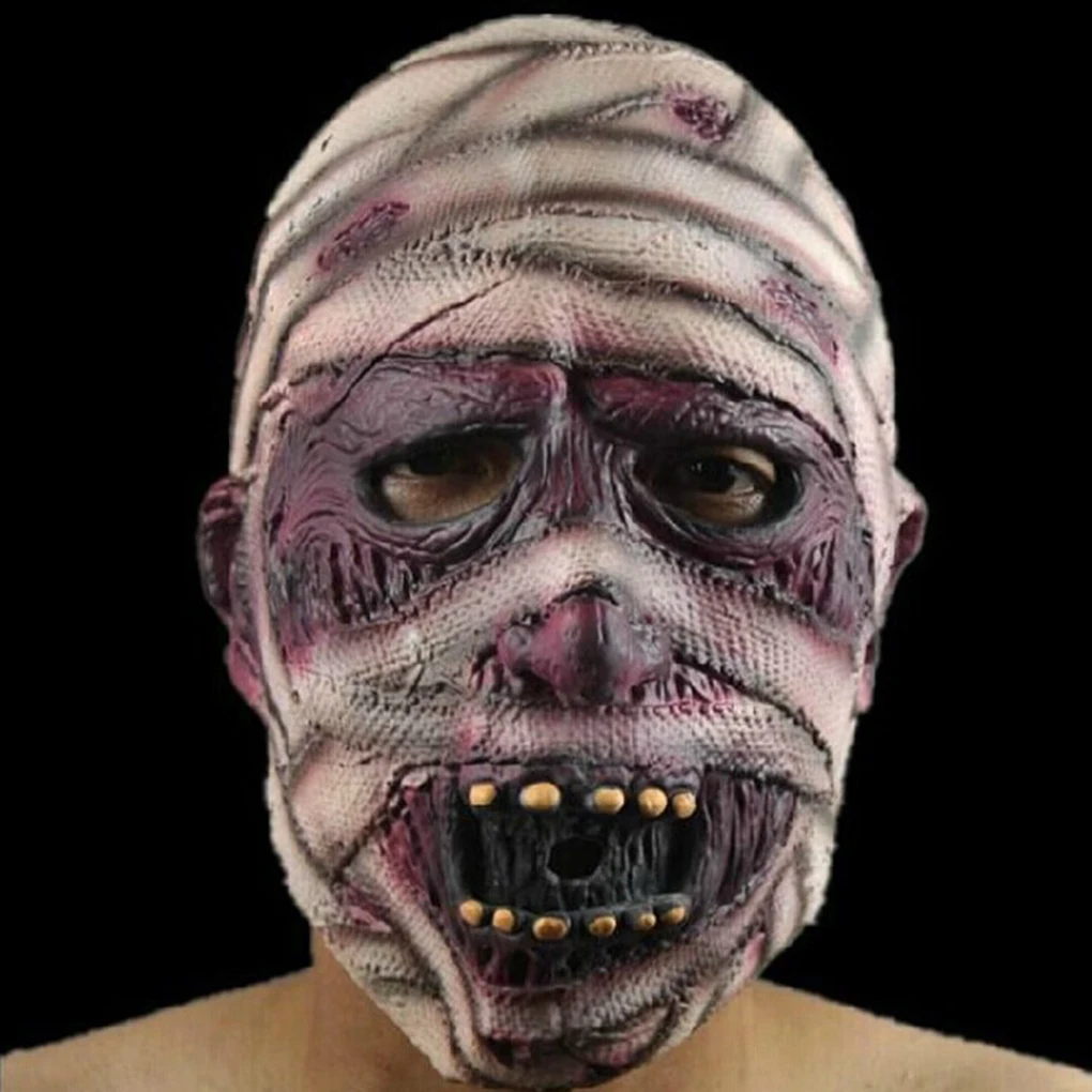 

Scary Latex Full Face Cosplay Zombie Mummies Mask Horror Masquerade Adult Ghost Halloween Mask