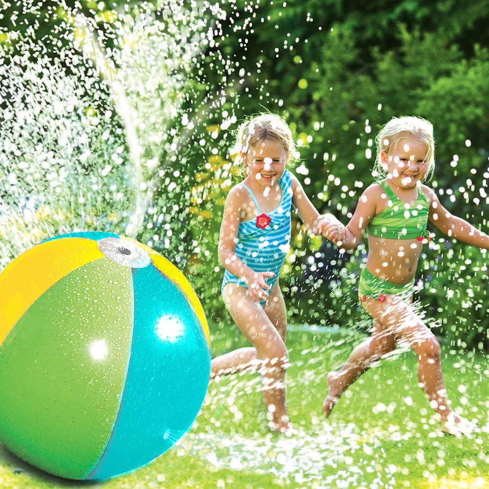 75 см детский надувной игрушка поливальная машина для водных игр на свежем воздухе мяч Распыление воды пляжный мяч газон игры игрушки
