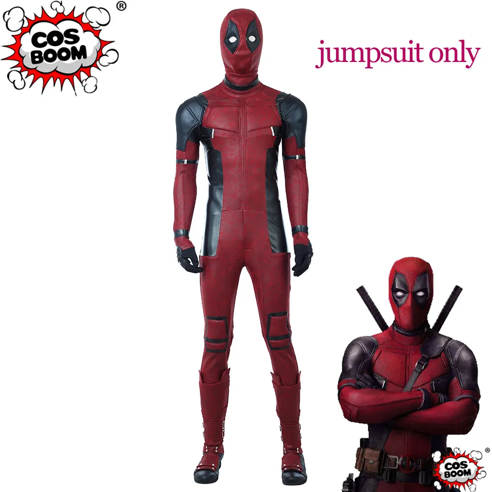 

COSBOOM Deadpool 2 Jumpsuit Deadpool Costume Adult Men's Halloween Costume Superhero Deadpool 2 Wade Wilson Cosplay Costume