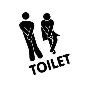 

HotMeiNi 11*16cm Funny Toilet Sign Sticker Funny Reflective Vinyl Graphics Decals Caravan Motorhome Window Bumper xin-088