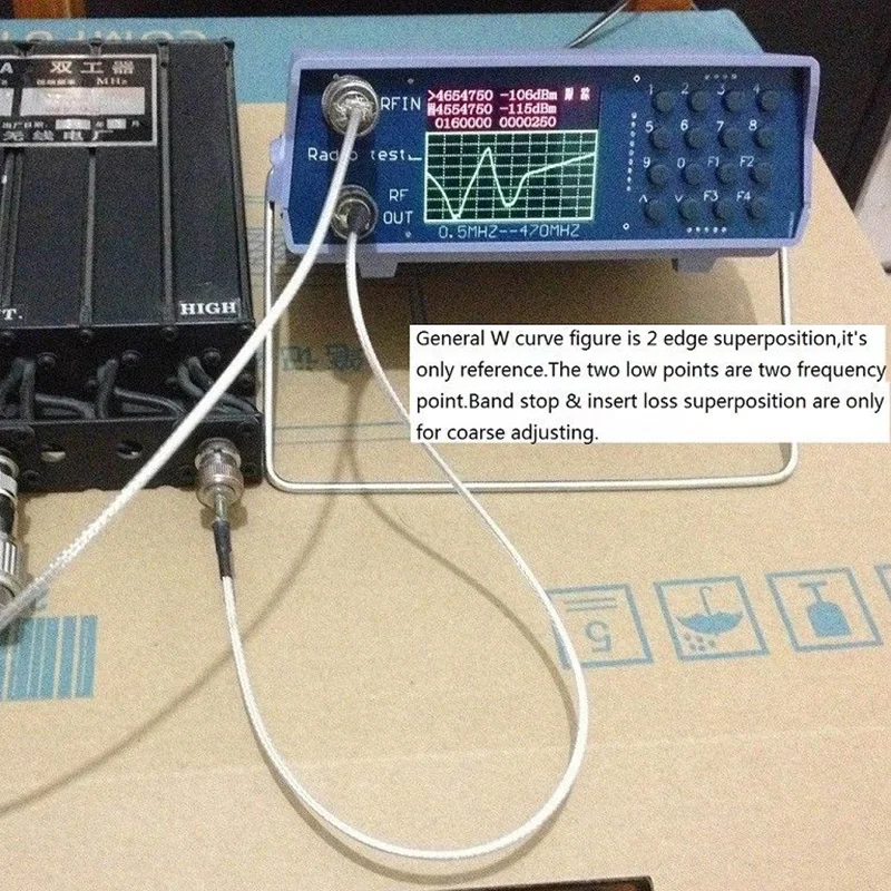 U/V UHF VHF Двухдиапазонный анализатор спектра с отслеживанием источника настройки дуплексов