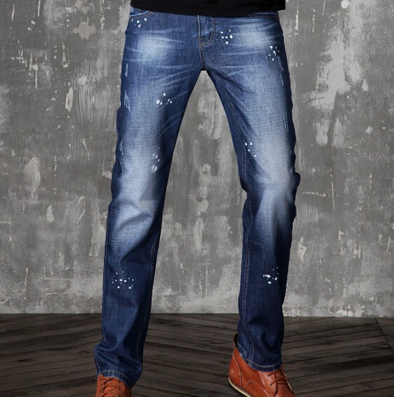 Paint Jeans Speckle Korean Elasticity 