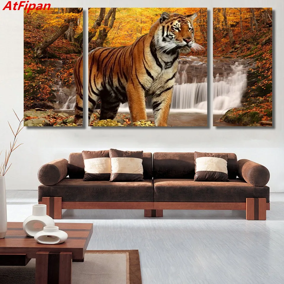 AtFipan Strong Tiger Modern Animal Wall Painting Home Room Gallery Wall