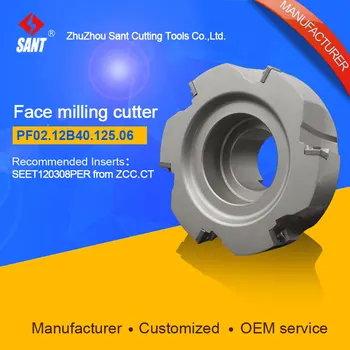 

High precision durable indexable facing milling cutter with six teeth for CNC lathe tools mavhining PF02.12B40.125.06