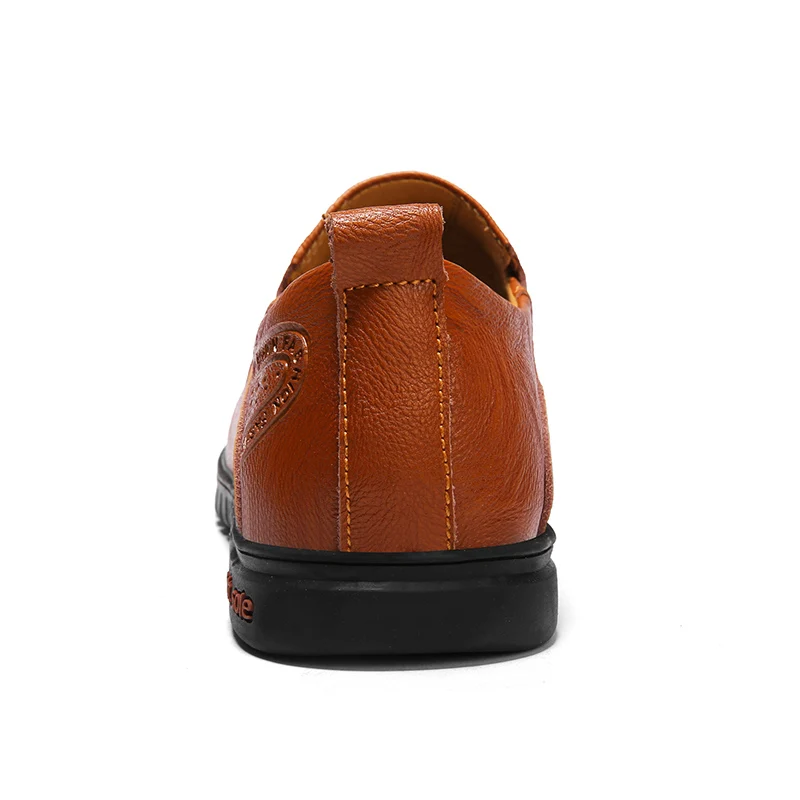 Jkpudun итальянская Мужская обувь Повседневное из натуральной кожи мужские лоферы Элитный бренд; мокасины; дышащая обувь; слипоны; водонепроницаемые Мокасины размера плюс