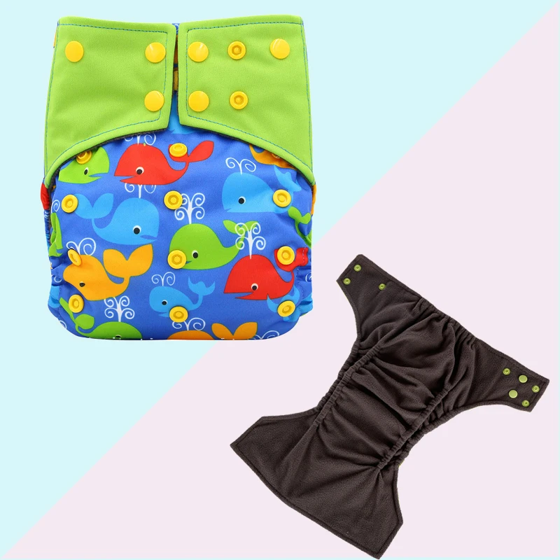

New Infant Washable Cloth Diaper Charcoal Bamboo Baby Cloth Nappies Reusable Cloth Diapers