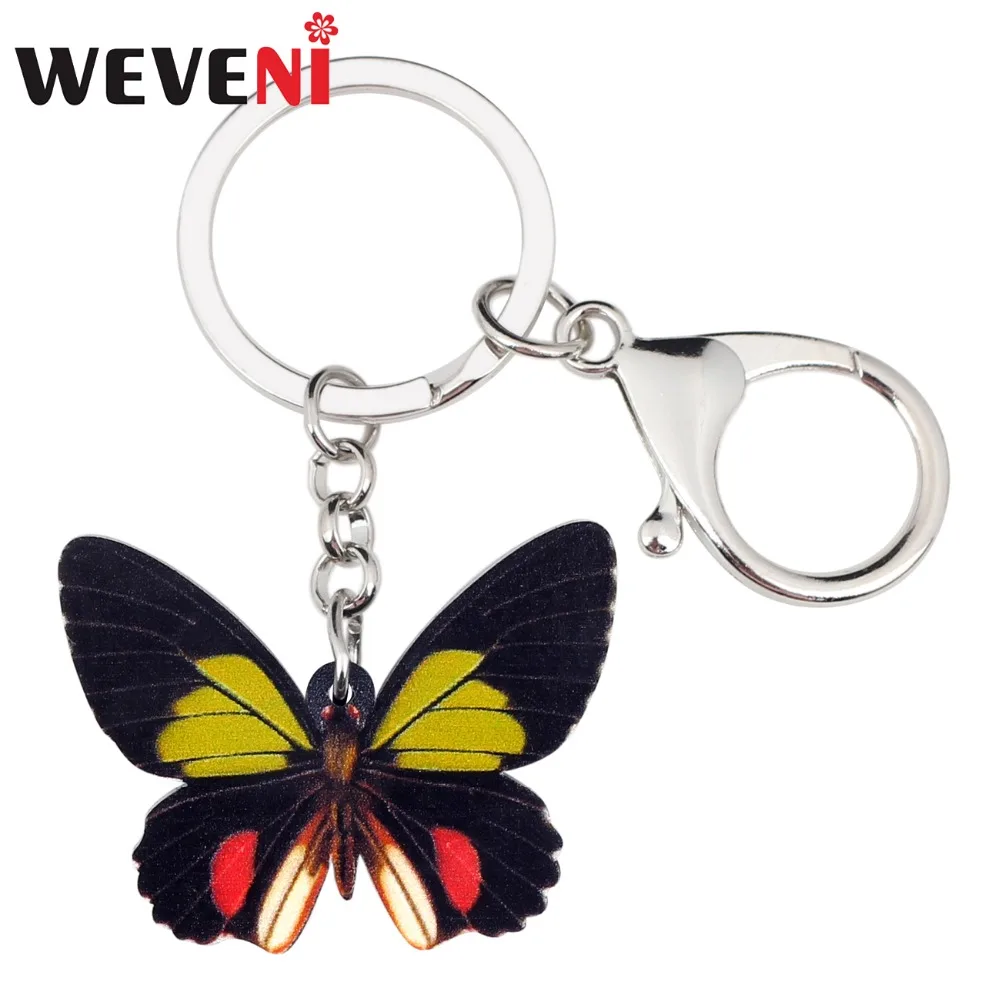 WEVENI Acrylic Anime Butterfly Key Chains Keychain Pendant Fashion ...
