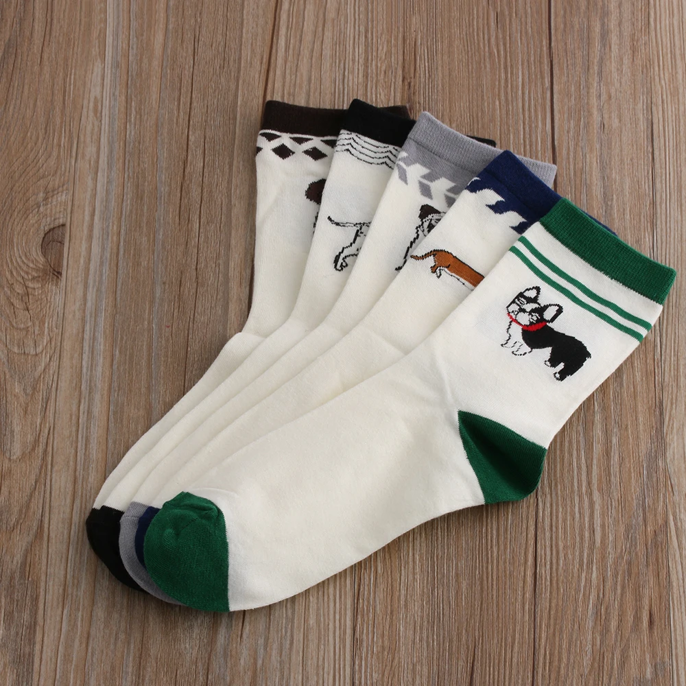 

1Pair of Fashion Lovely Women Men Unisex Winter Warmer Cotton Casual Socks Cute Dog Cartoon Partten Cotton Socks 2017 Hot Sale