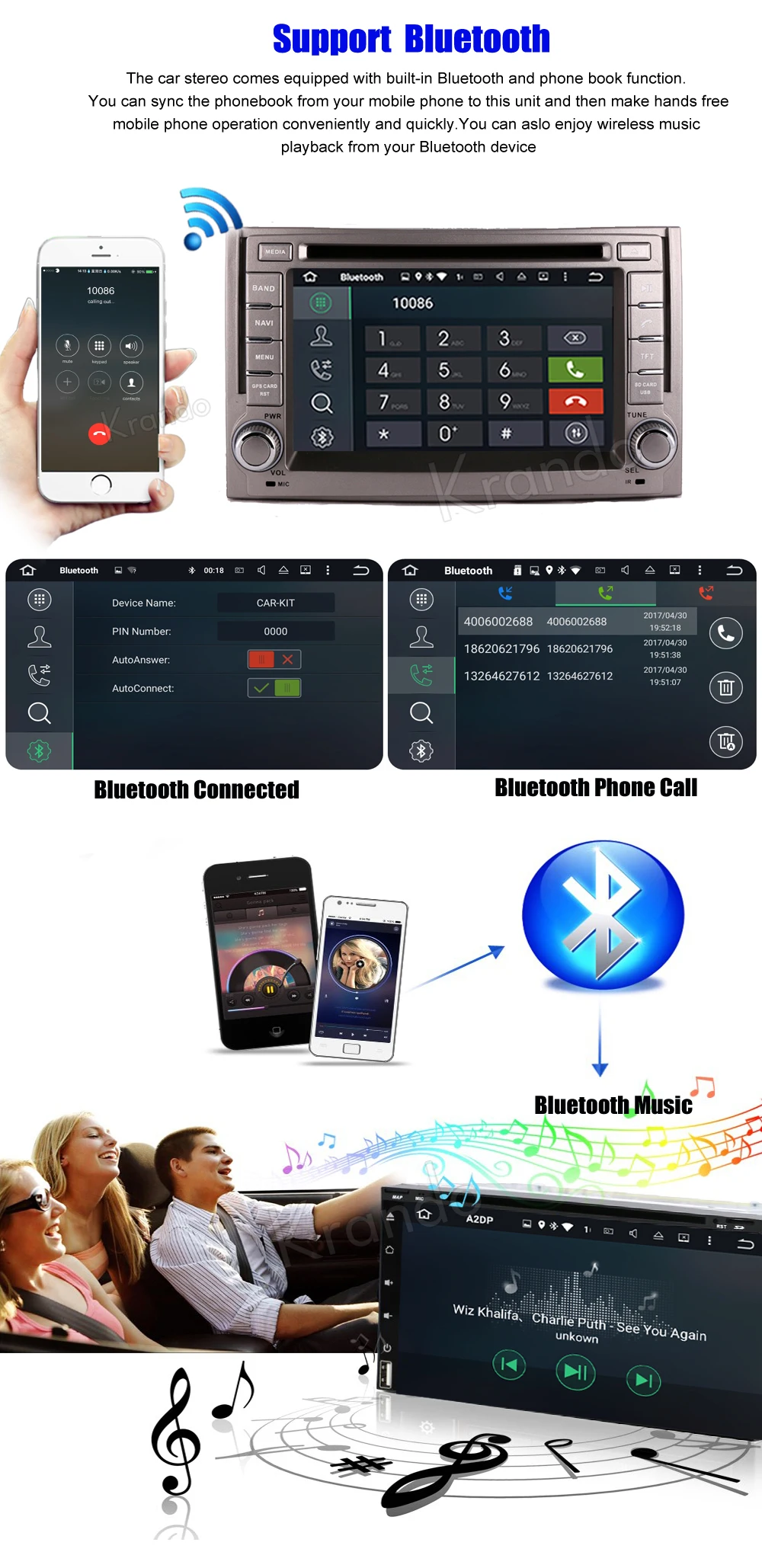 Excellent Krando 6.2" Android 9.0 car navigation multimedia system for Hyundai H1 2007-2012 audio radio gps dvd player WIFI 3G DAB+ 3