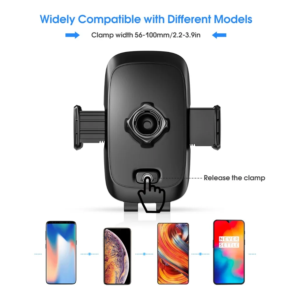 Mpow Dashboard Car Mount Holder Universal Windshield Car Stand Holder With 2 Suction Levels And Washable Gel Pad For iPhone