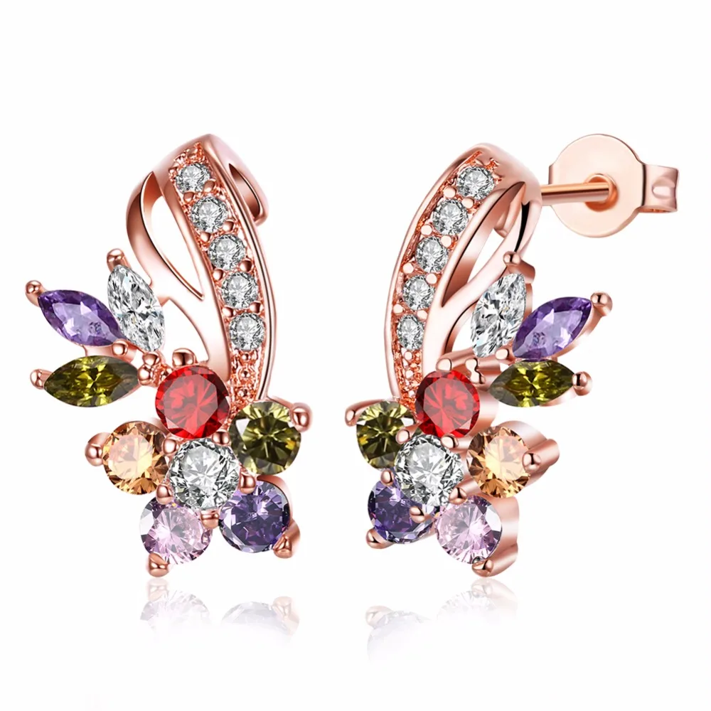 Elegant Bidal Dangle Chandelie Eaings With Cubic Ziconia
