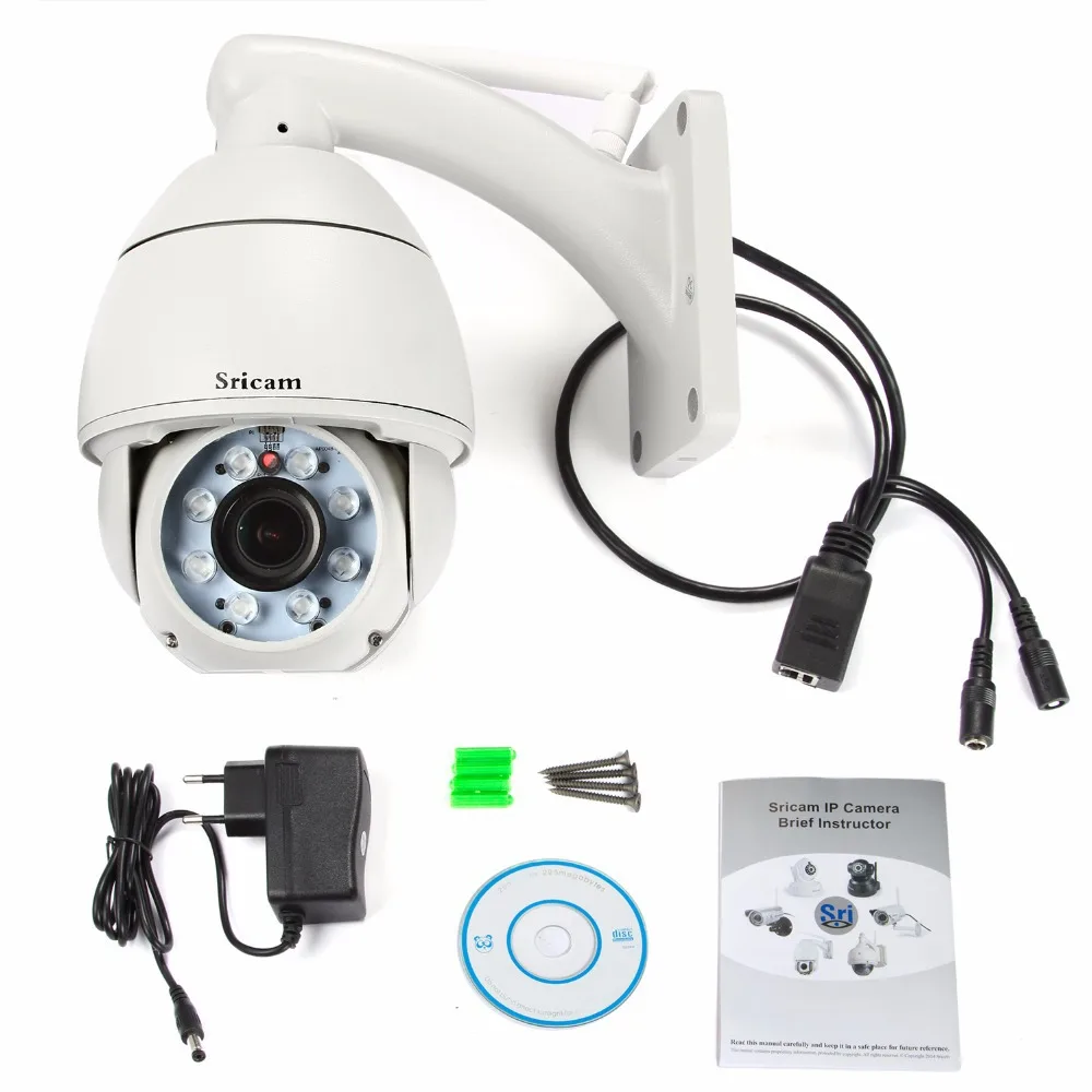 Sricam P2P H.264 1.0MP P/T/Z wireless outdoor camera wifi night vision