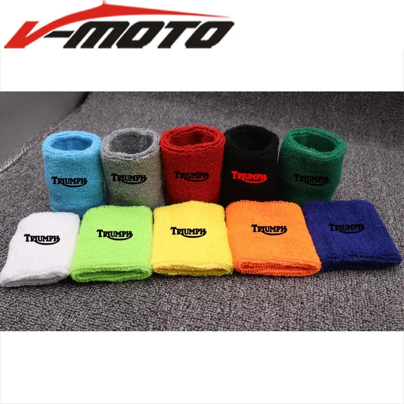 

Motorcycle Front Fluid Oil Brake Reservoir Tank Cover Socks For Triumph
