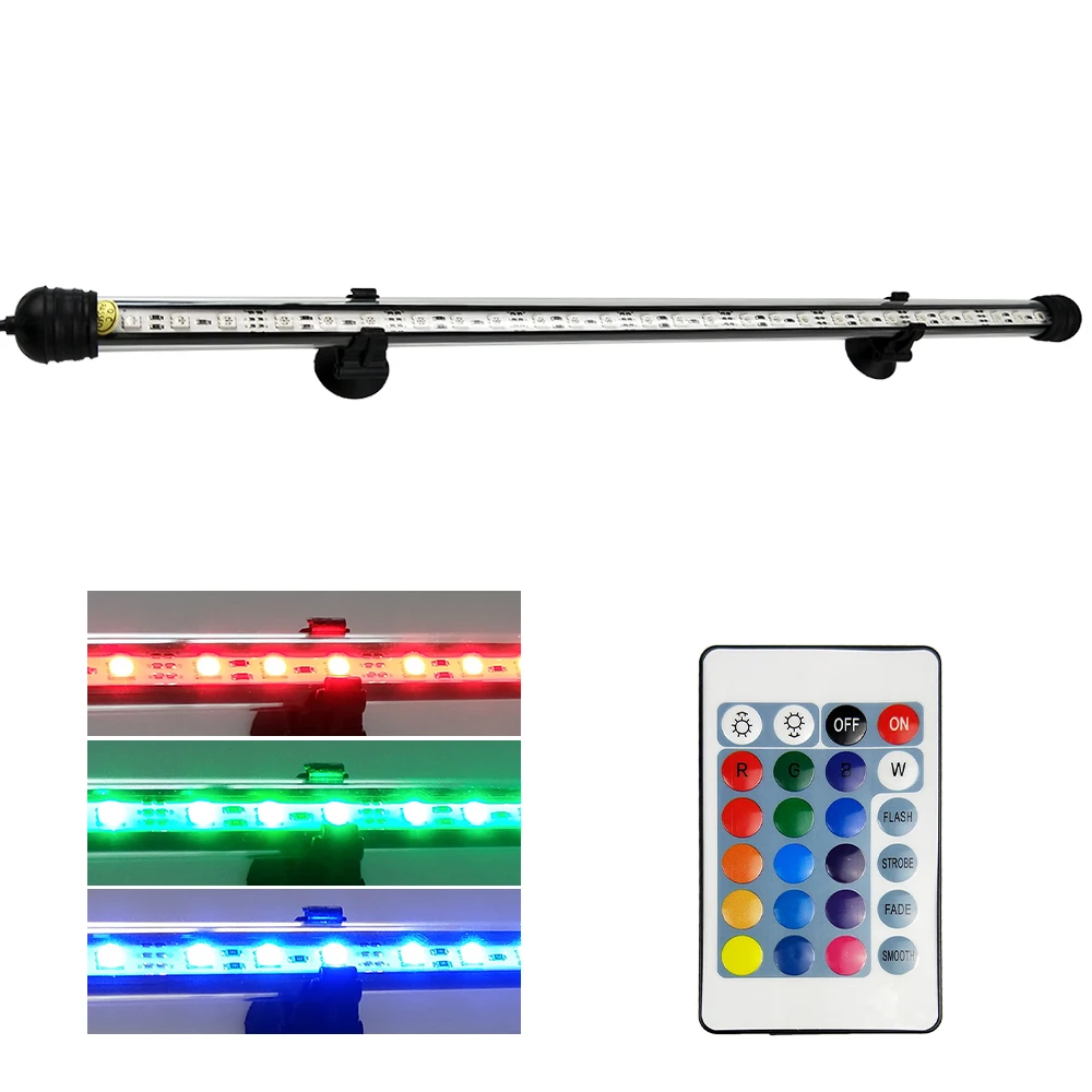AC110-240V 5,4 Вт 27 светодиодный RGB погружной светильник для аквариума с дистанционным управлением 4 разных типа светильник яркость IP68 водонепроницаемый SMD5050