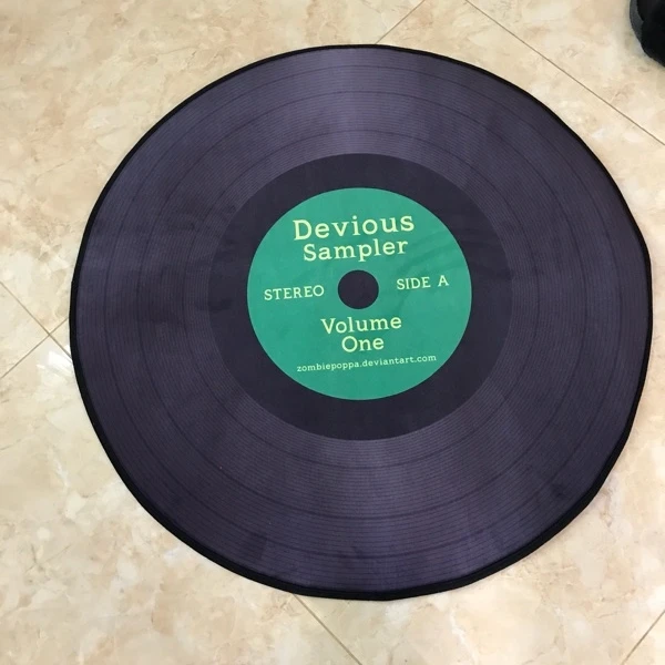 60*60cm/ 80x80cm/ 100x100cm soft Vinyl Records mat plush carpet rug