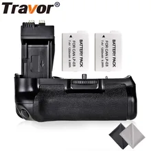 Travor профессиональная Батарейная ручка для Canon EOS 550D 600D Rebel T2i T3i T5i T4i DSLR камер как BG-E8+ 2 шт LP-E8+ 2 шт ткань для объектива