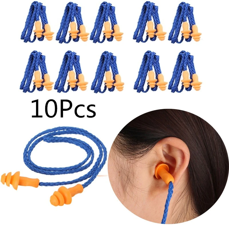 10 Pack 3M1270 Ear Plug Cord Anti-noise Sleep Reusable Silicone Earplug 10 Pack 3M1270 Ear Plug Cord Anti-noise Sleep Reusable Silicone Earplug