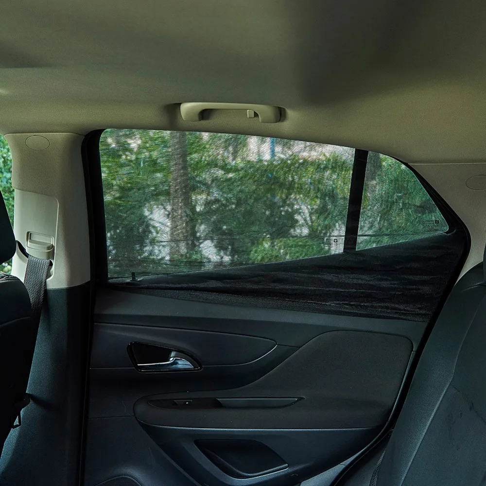 Окна автомобиля Защита от солнца Тенты Mesh Черный Цвет УФ-защита авто окна задняя дверь \ сбоку Защита от солнца Тенты с крышкой