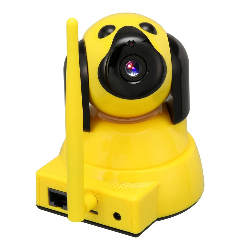Желтый/белый беспроводной 720 P панорамирования/наклона Wi Fi Безопасности IP камера QF001 Поддержка карты IR-CUT 5 М камера сетевой безопасности