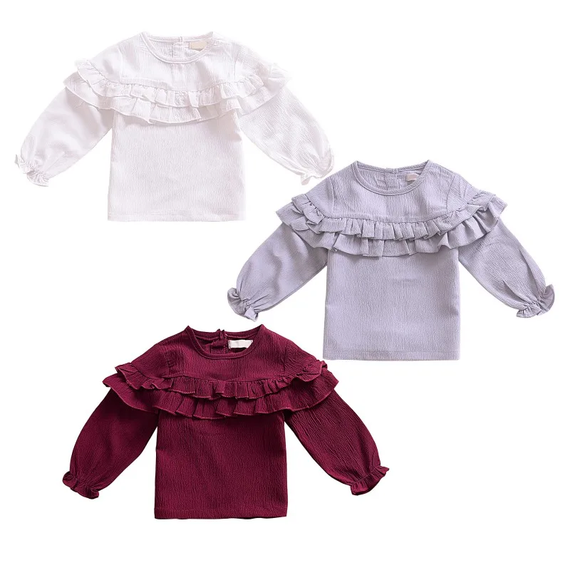 Beli WEIXINBUY Bayi perempuan Cozy Cotton T shirt untuk Bayi Ruffle Kerah Murni Putih Bayi T shirt Bayi perempuan Pakaian Murah WEIXINBUY Bayi perempuan Cozy Cotton T shirt untuk Bayi Ruffle Kerah Murni Putih Bayi T shirt Bayi perempuan Pakaian