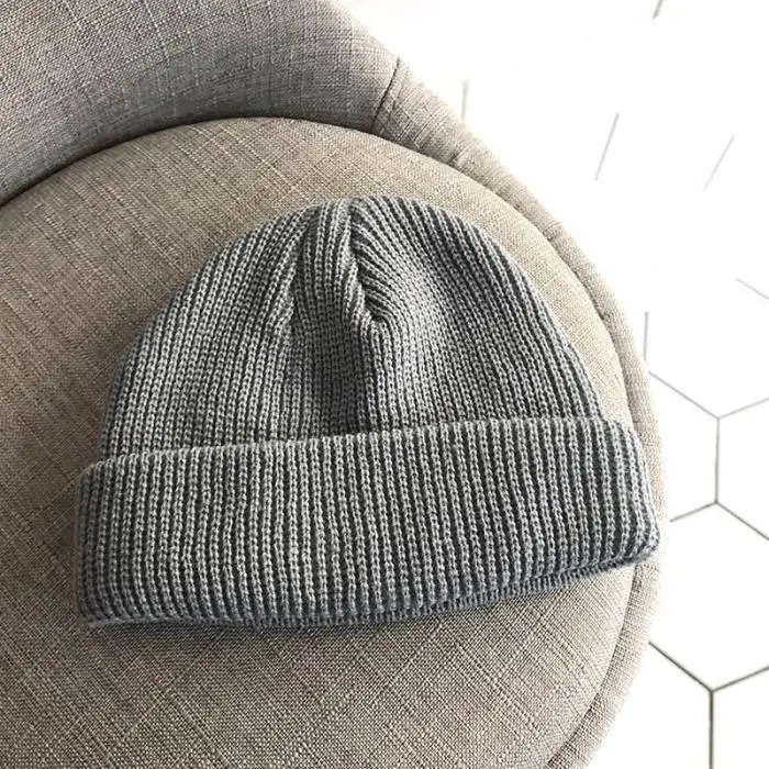 Для мужчин вязаная шапка Beanie череп Кепки головной убор моряка манжеты Brimless Ретро Темно-Стиль Шапка-бини TT @ 88