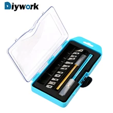 DIYWORK 14 шт./компл. скульптурный нож DIY резьба по дереву нож DIY гравировка резка PCB ремонт печатных плат