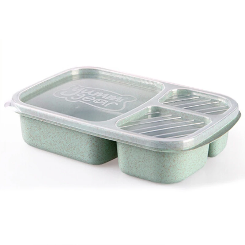

3 Compartment Meal Prep Food Container Bento Box Portion Storage Lunch Box