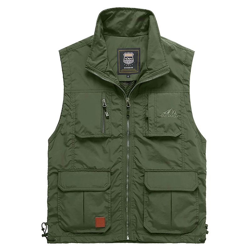 

XIU LUO 4XL Summer Men Vest With Many Pockets Casual Photographer Work Outerwear Sleeveless Jacket Male Waistcoat 2019