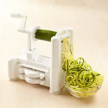 Трехлопастной Овощной спиральный слайсер кухонный спирализатор Терка спиральная овощерезка