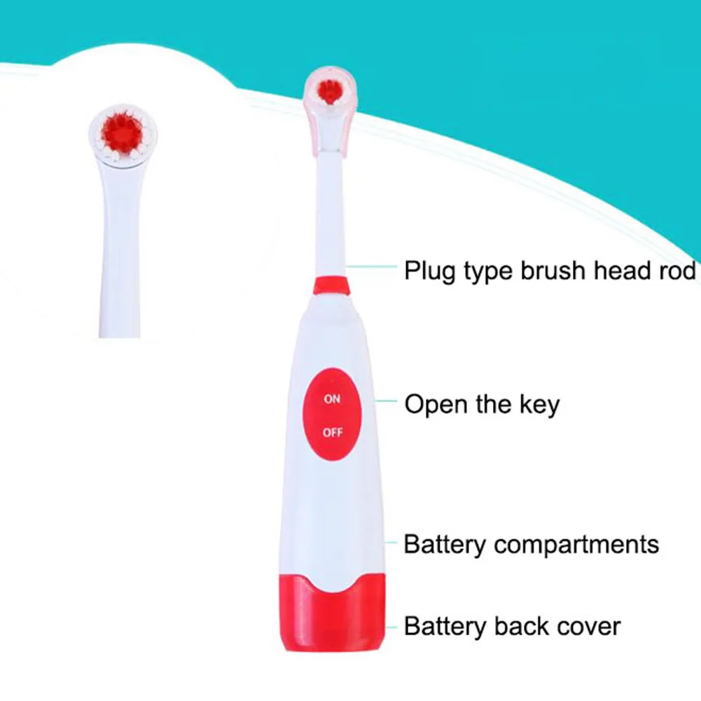 Водонепроницаемая вращающаяся электрическая зубная щетка с 2 головками для чистки зубов, перезаряжаемая зубная щетка для детей Oral C