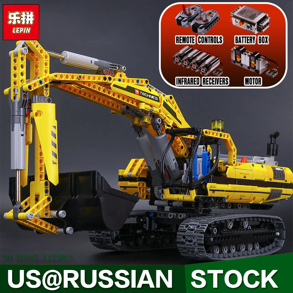 

LEPIN 20007 technic series 1123pcs excavator Model Building blocks Bricks Compatible Toy Christmas Gift 8043 Educational Car