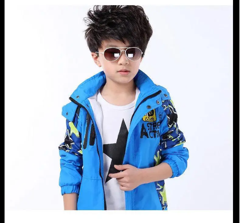 

2017 New Arrival Childrens Spring Autumn Camouflage Jacket High Quality Solid Hooded Coat Casual Sports Hoodies