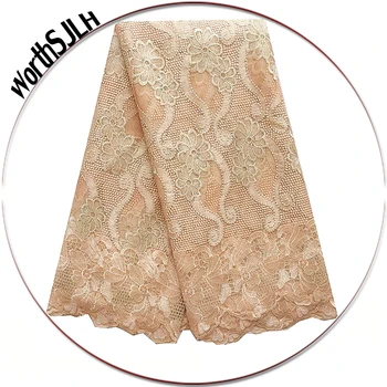 

Bridal French Tulle Gold Lace Fabric Lilac Nigerian Lace Swiss Guipure Lace Materials African Materials For Wedding 2018
