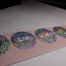 Дизайн! Secure натуральная УФ голографическая наклейка, аннулируется, если удалить