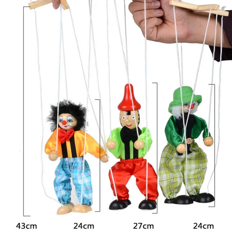 Children wooden marionette puppet doll toys Kids baby shadow puppet for story telling toys free shipping